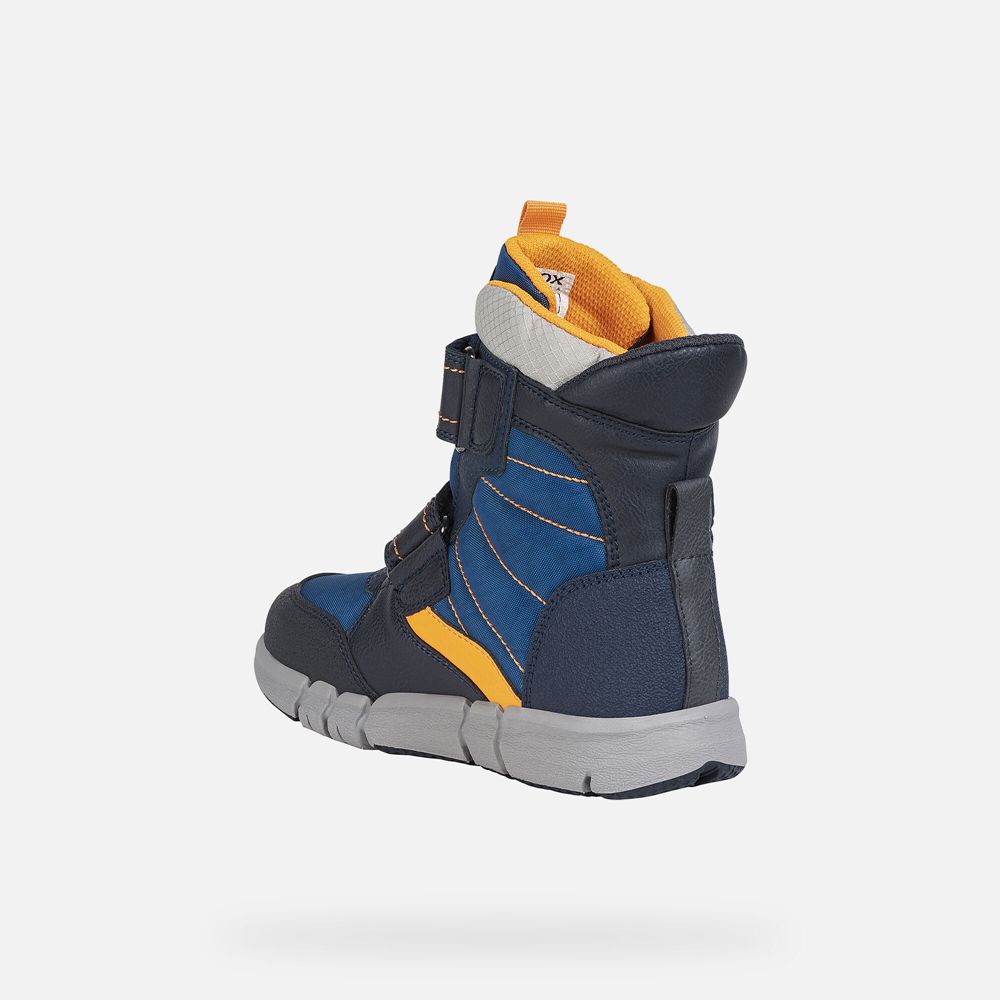 Botas Geox Menino Azul Marinho/Laranja - Flexyper Abx - CXHFE0697